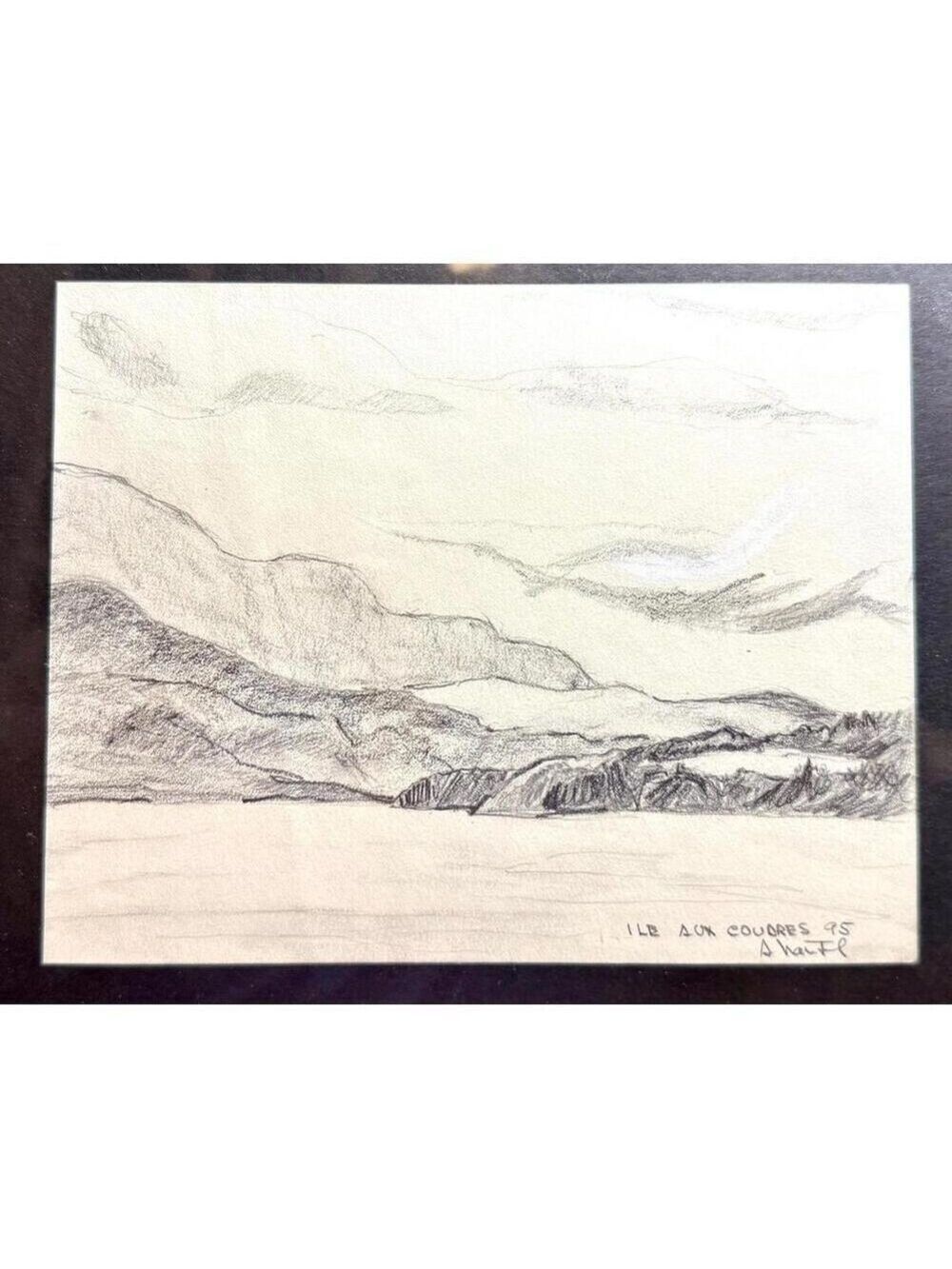 Quebec ART – Original Alain Nantel – Île aux Coudres 1995 - Graphite